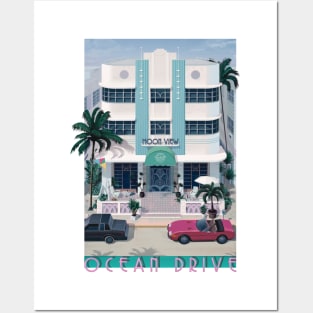 Ocean Drive Daylight Posters and Art